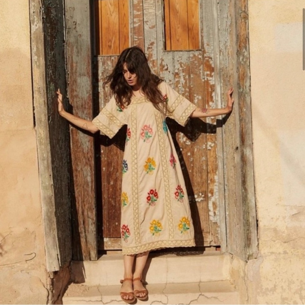 Christy Dawn The Simone Dress Cream Embroidery